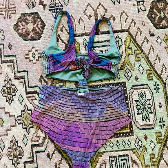 Mara Hoffman radial knot one piece swimsuit - Picture 4 of 6